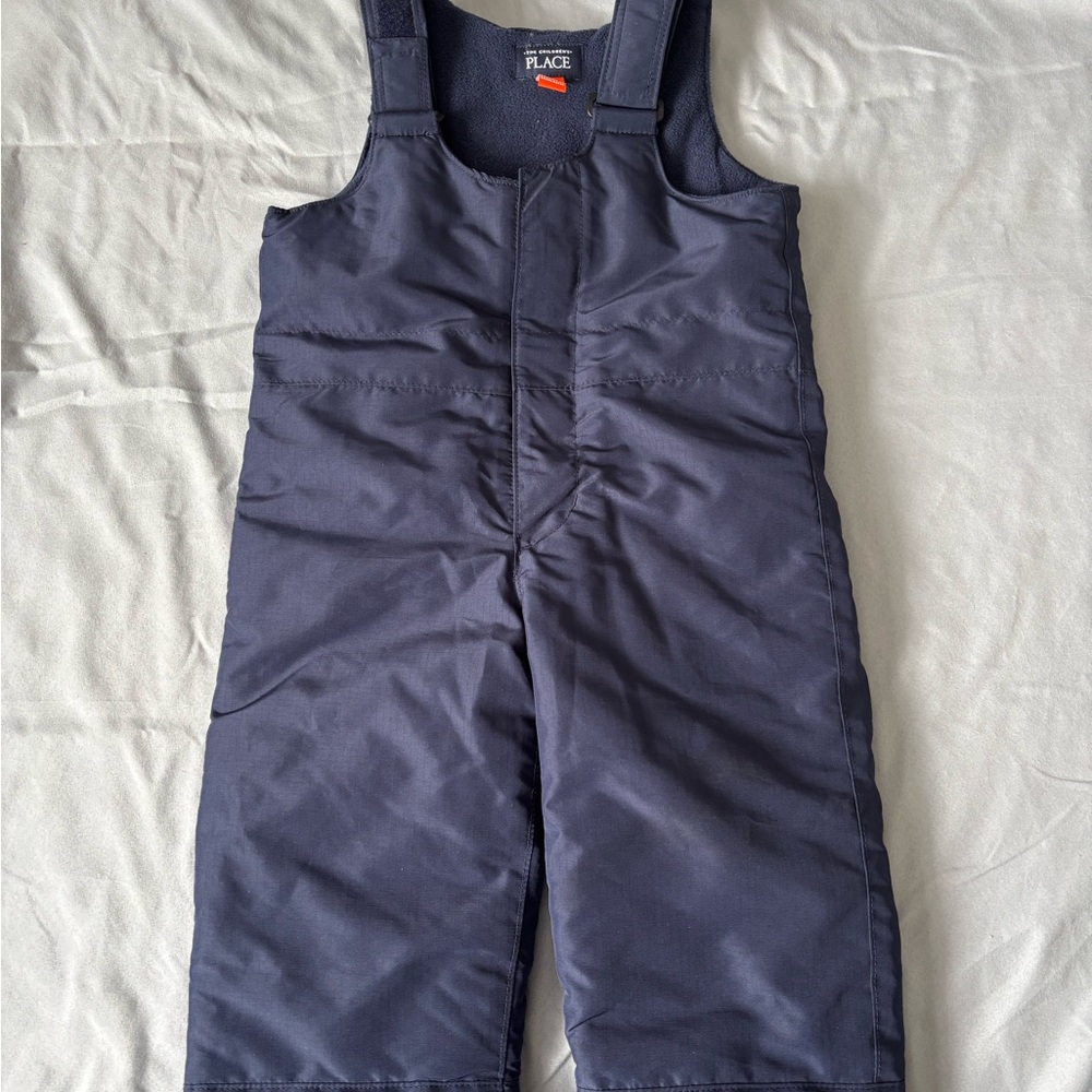 The Children's Place Navy Snow Overalls
